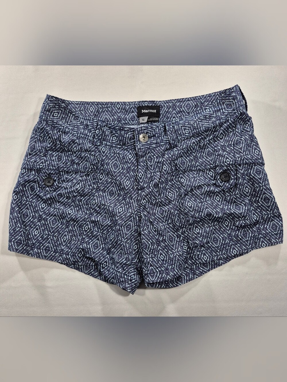Marmot Navy & White Ikat Print Shorts